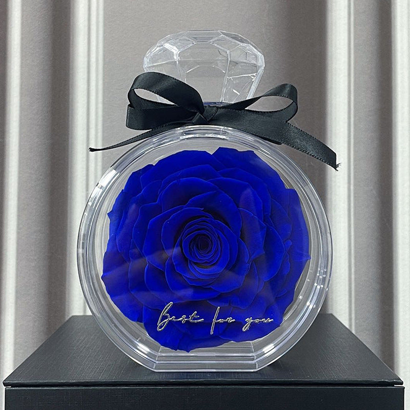 Natural Eternal Flower Ornaments Transparent Cover Holidays DealSniper.net Sapphire blue