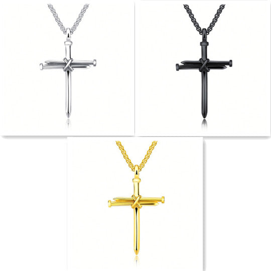 Stainless Steel Titanium Steel Alloy Nail Necklace Jewelry DealSniper.net Set 1PCS