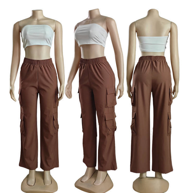 European And American Cross-Border Women's Fashion Women Gym From House Brown L