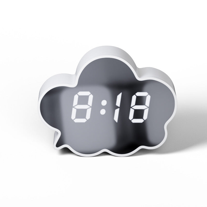 Simple Cloud Mirror Clock Intelligent Voice-controlled Induction Alarm Clock Home Decor DealSniper.net