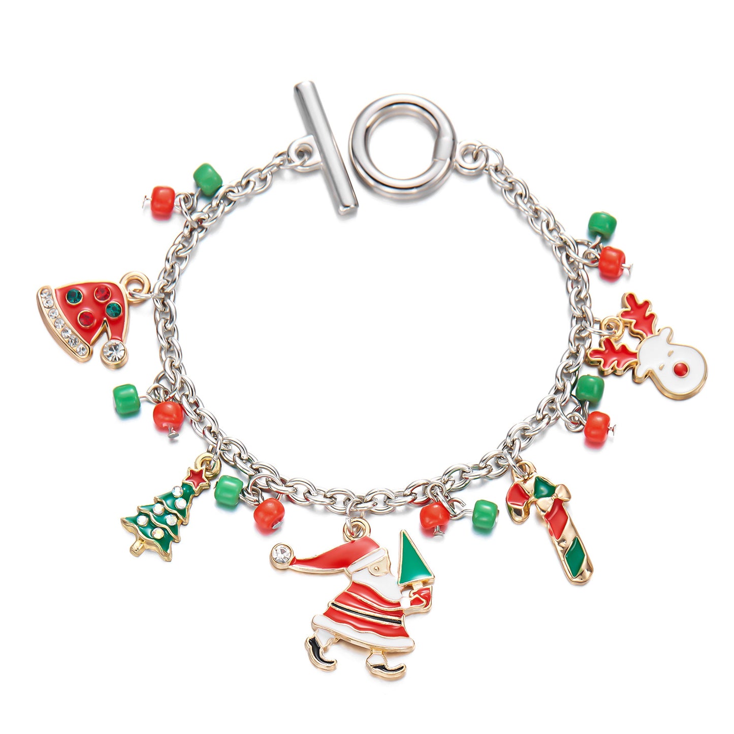 Personalized Christmas Bracelet Christmas Tree Santa Claus Jewelry Gym From House BR24Y04663