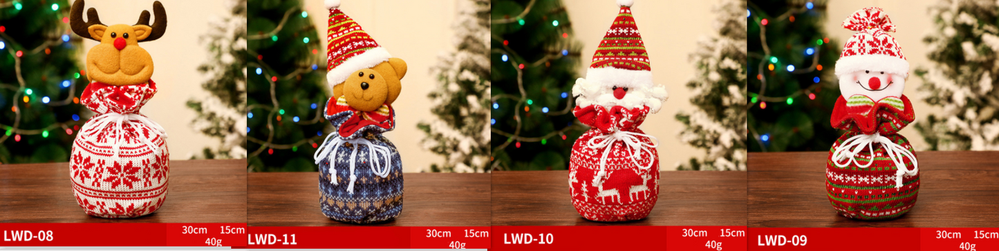 Christmas Gift Portable Brushed Gift Bag Holidays DealSniper.net Set1