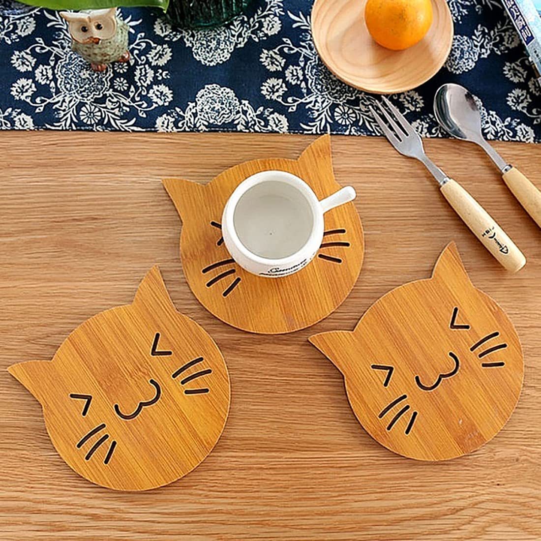 Cartoon Coasters Cup Carriers For Drinks Table Placemats Kitchen DealSniper.net