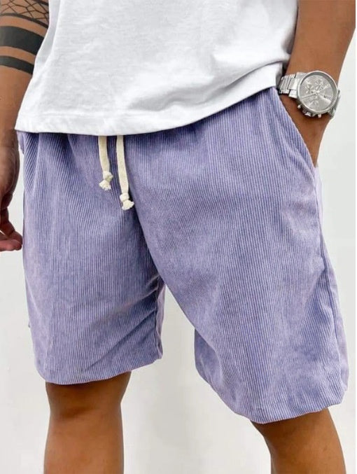 Men's Corduroy Shorts With Drawstring Fashion Men Gym From House