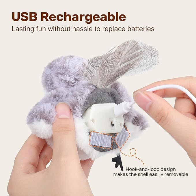 Cat Toys Flapping Bird No Flying Lifelike Sandpiper Chirp Pets DealSniper.net