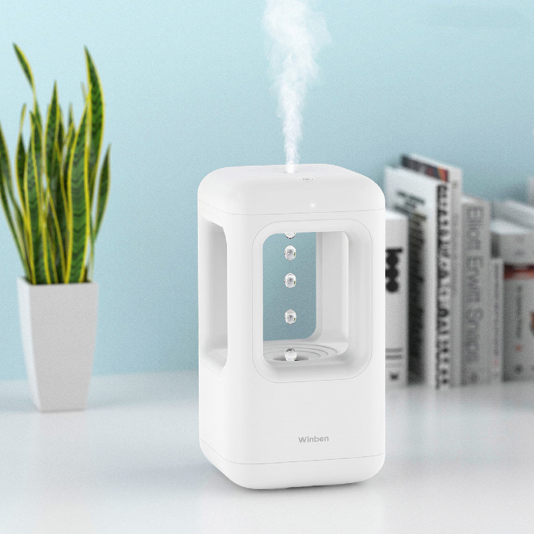 New Air Humidifier Home Quiet Bedroom Anti-Gravity Water Drop Humidifier Deals DealSniper.net
