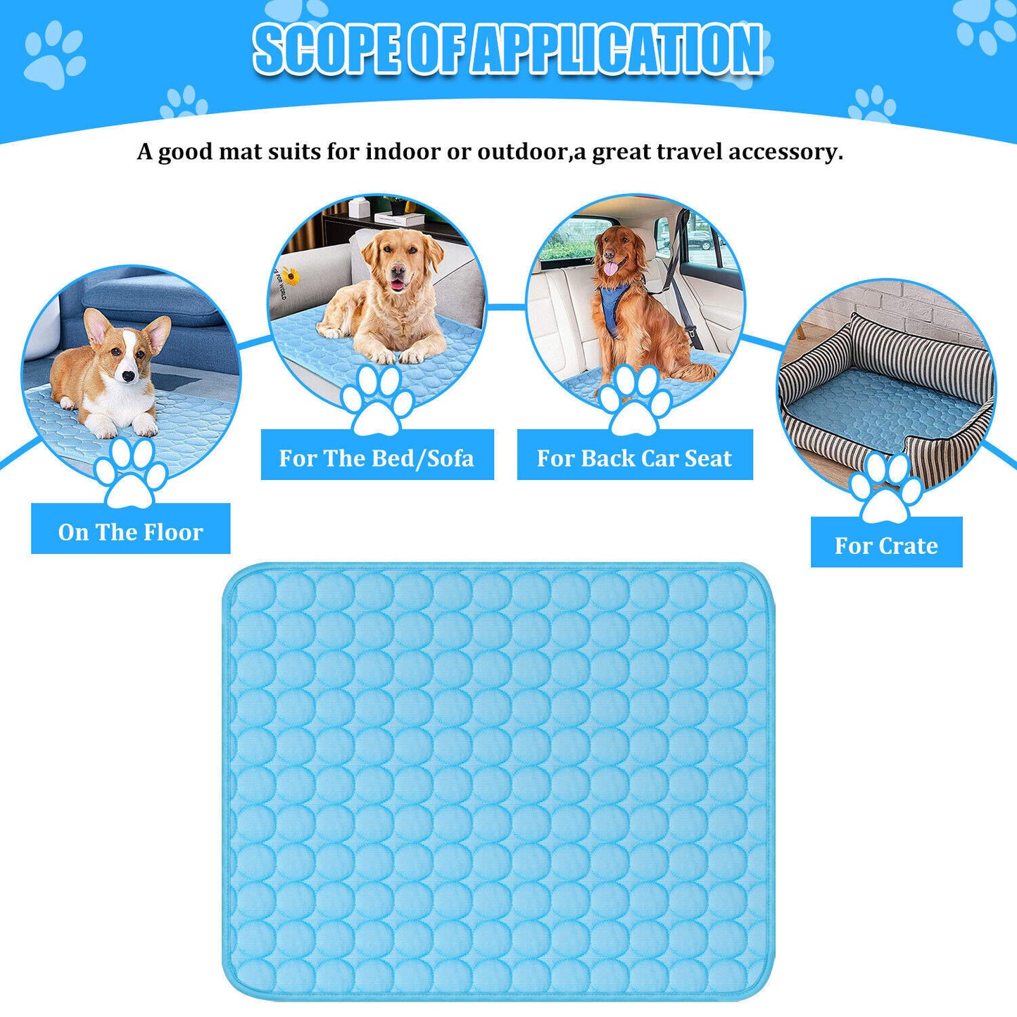 Pet Cooling Mat Cool Pad Cushion Dog Cat Puppy Blanket For Summer Sleeping Bed Dog Cooling Bed Pet Cooling Mat Pets DealSniper.net
