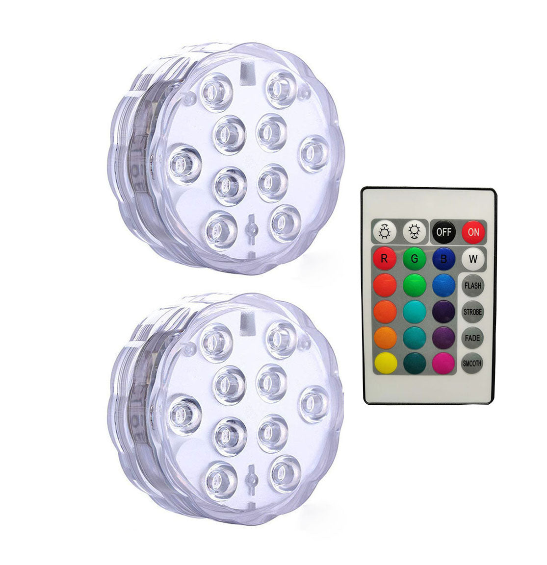10 LED Submersible Lights Underwater Waterproof Wedding Vase Home dealsniper-net 2Pcs
