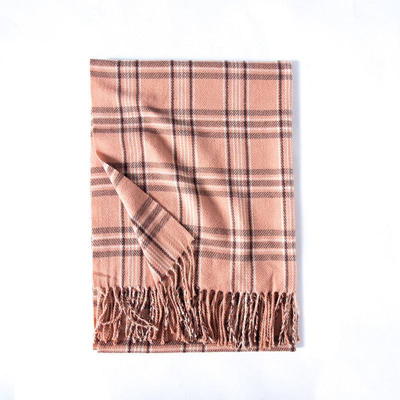 Women's New Line Printed Cashmere Scarves Women Gym From House Pink