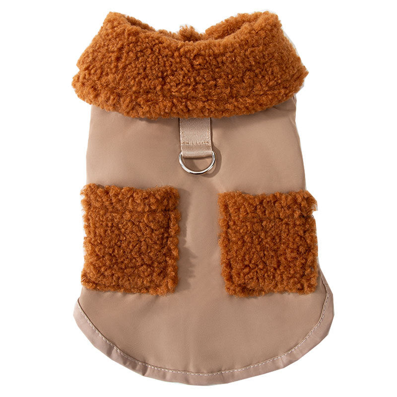 Dog Puppy Clothes Korean Style Coffee Sweater Fit Small Dog Pet Cat Autumn &Winter Pet Cute Costume Dog Cloth Coat Pets DealSniper.net