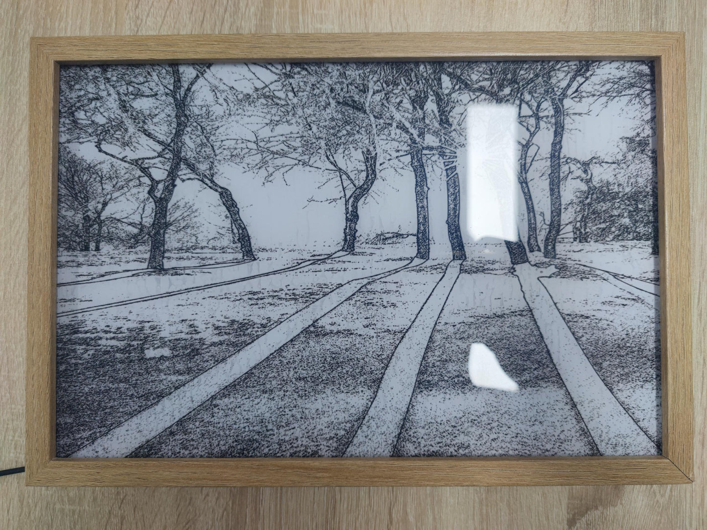 Illuminated Picture LED Decorative Light Painting Gift Hobby dealsniper-net Wood 23x17cm