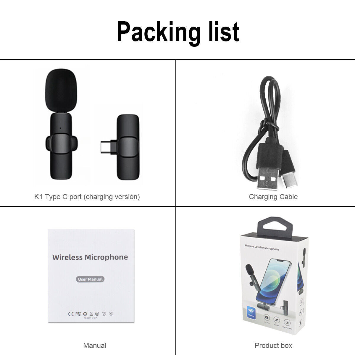 Lavalier Mini Microphone Wireless Audio Video Recording Electronics DealSniper.net For TypeC