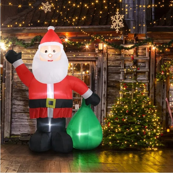 6 FT Lighted Christmas Inflatable Decoration Inflatable Santa Claus Holidays DealSniper.net