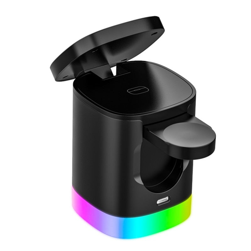 3 In 1 Magnetic Wireless Fast Charger For Smart Phone Gadgets DealSniper.net