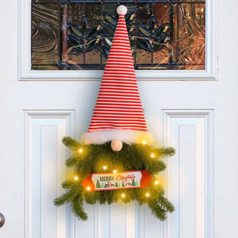 Glowing Christmas Wreath Upside Down Tree Stripes A Tall Hat Holidays DealSniper.net