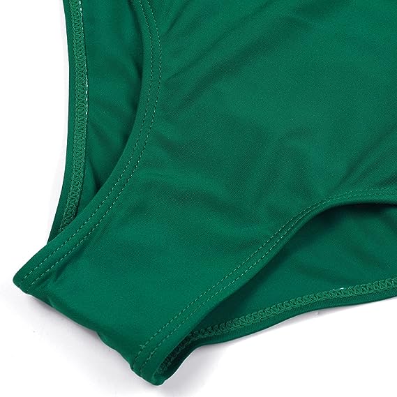 New Style Swimsuit Double Layer Lotus Leaf Tropical Rain Forest High Waist Split Swimsuit Women DealSniper.net