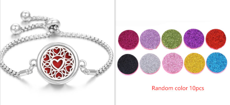 Hollow Stainless Steel Adjustable Aromatherapy Bracelet Jewelry Jewelry DealSniper.net Suit6
