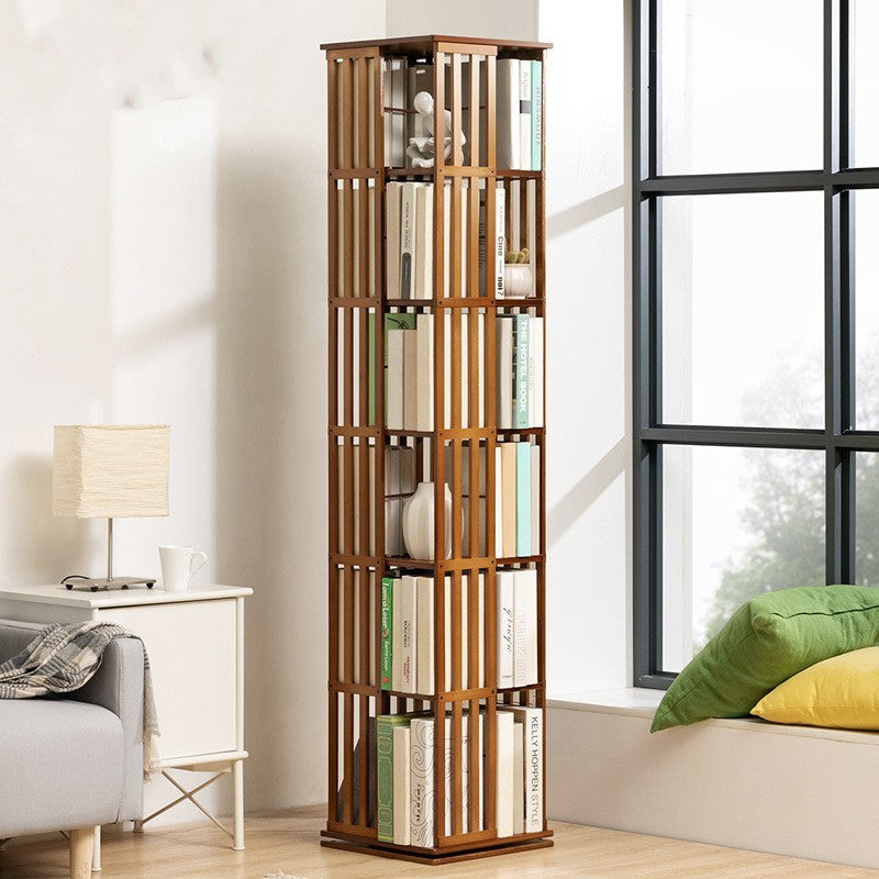 Wooden Horse Person Rotating Bookshelf Floor Lockers Simple House DealSniper.net