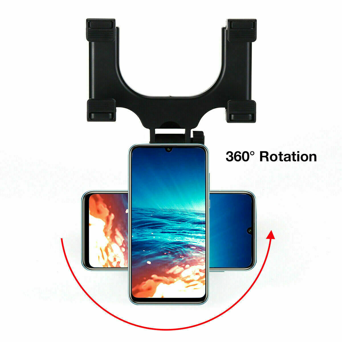 Universal 360 Rotation Car Rear View Mirror Mount Stand GPS Cell Phone Holder Phones DealSniper.net