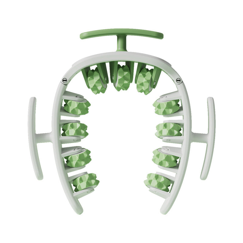 Multifunctional Manual Round Massager Roller Fitness Waist Health dealsniper-net White green