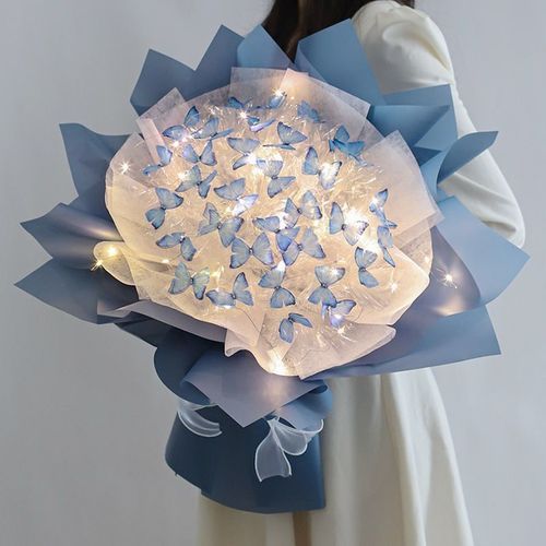 Creative Butterfly Bouquet Material Bag Holidays DealSniper.net