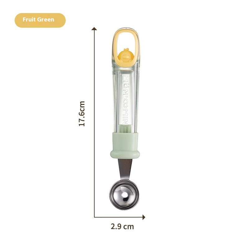 Fruit Baller Scoop Melon Baller Scoop Fruit Ball Cutter Ergonomic Grip Kitchen DealSniper.net Fruitwood Green