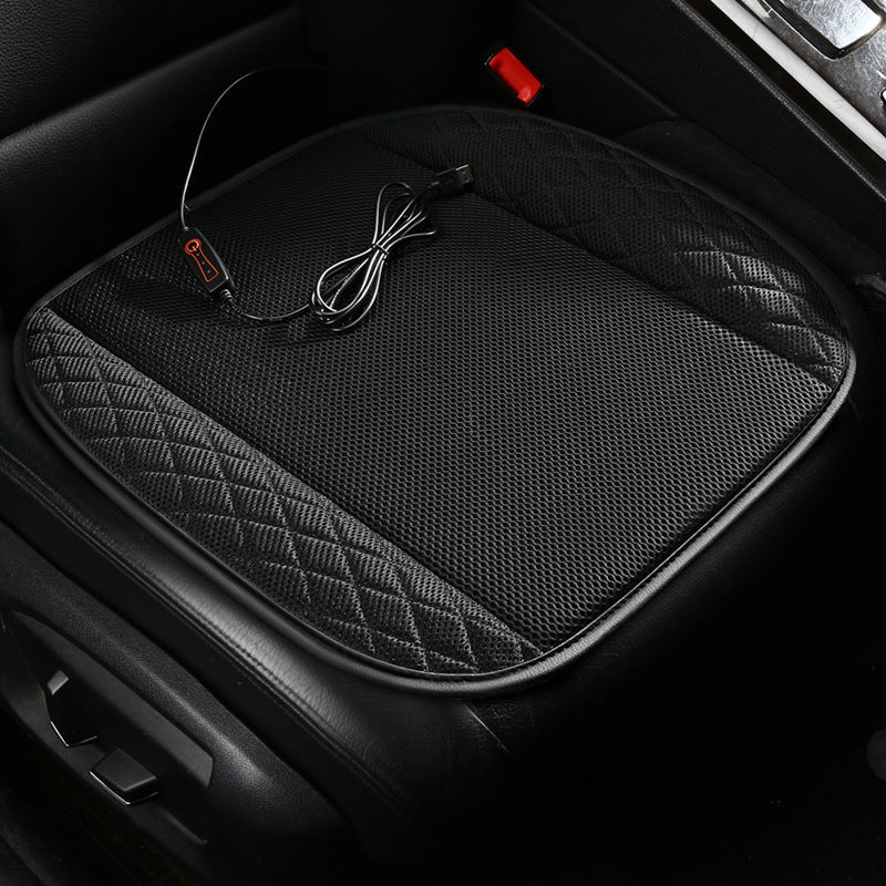 Ventilated Seat Cushion USB Car Vehicle DealSniper.net Ice Silk Black 5Fans USB