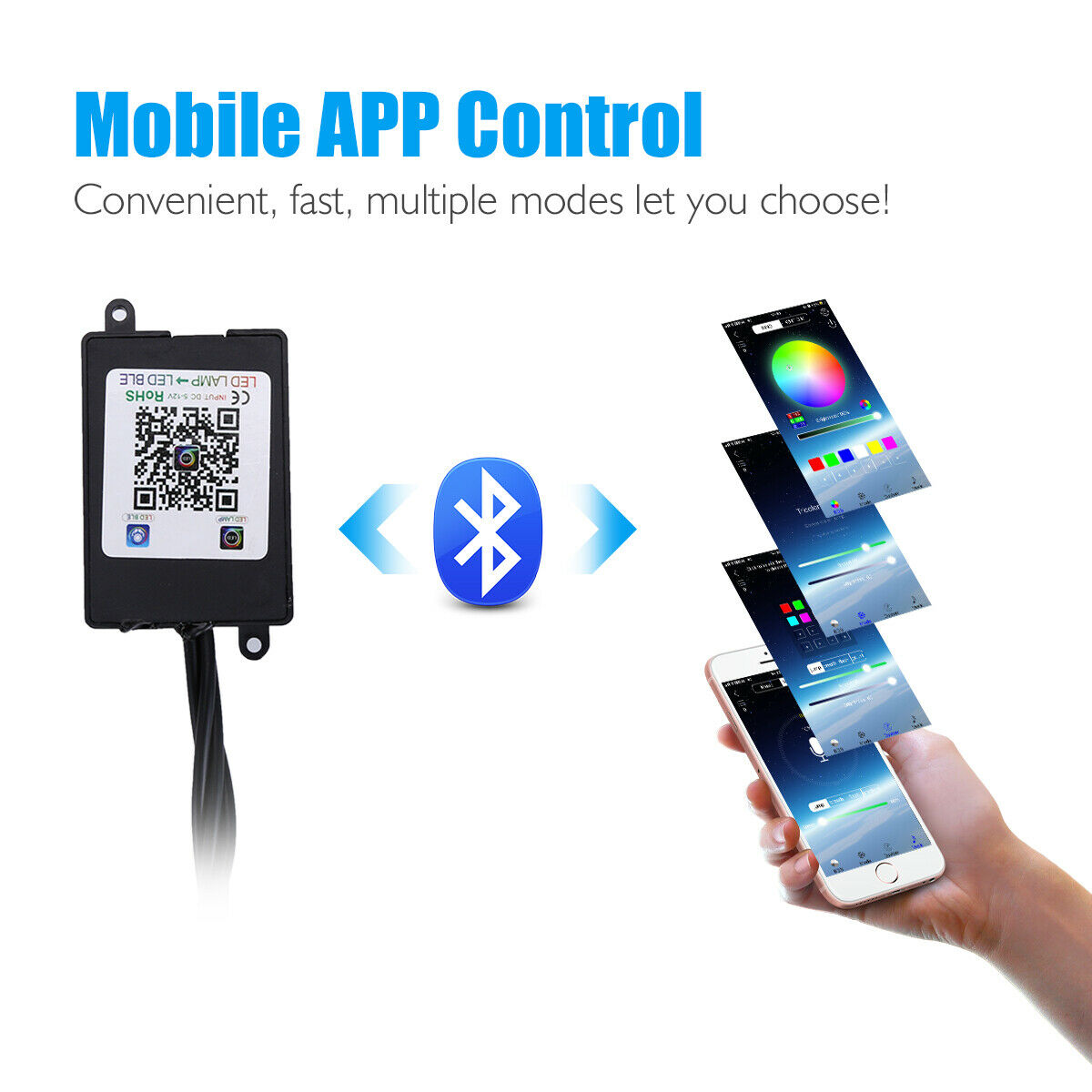 Auto LED RGB Interior Atmosphere Strip Light Decorative Foot Lamp With USB Wireless Remote Music Control Multiple Modes For Car Vehicle DealSniper.net