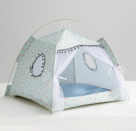 Cat Tent Cat Cat House Enclosed Pet Bed Pets DealSniper.net Light Green L