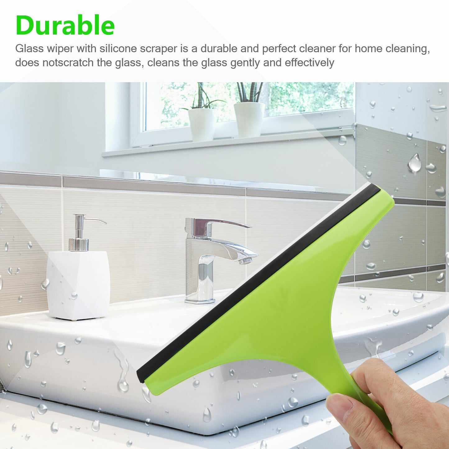3X Glass Window Wiper Cleaner Squeegee Shower Screen Home DealSniper.net