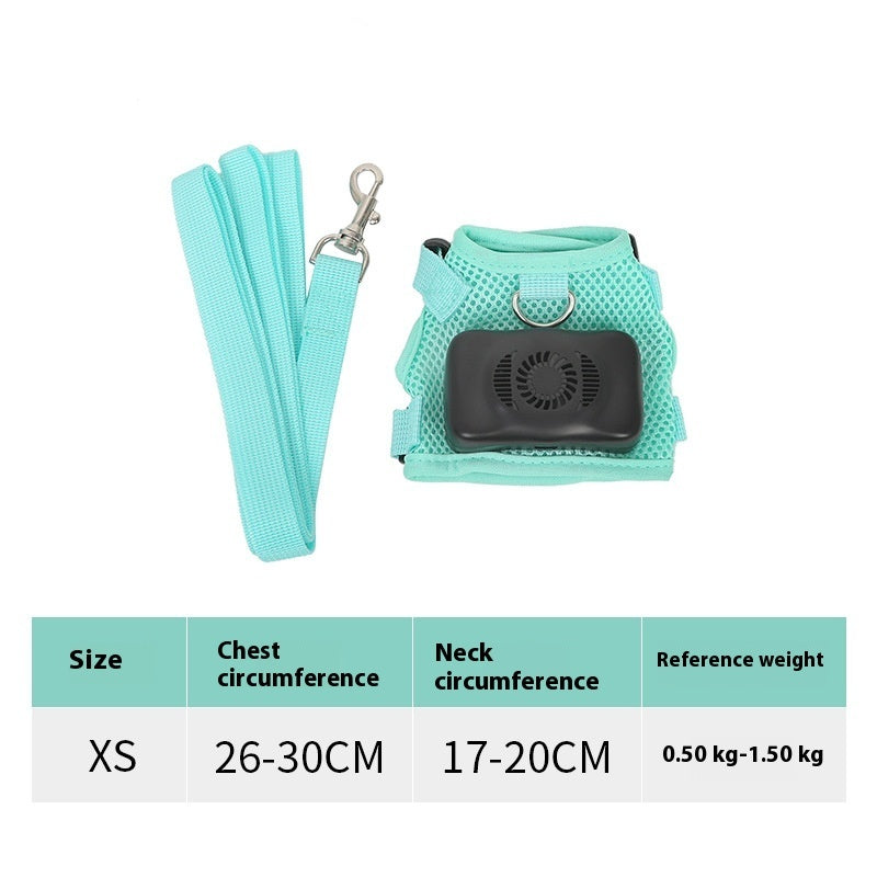 Pets Dog Vest Chest Strap Cooling And Breathable With Air Conditioner Pet Products Pets DealSniper.net Mint Green XS