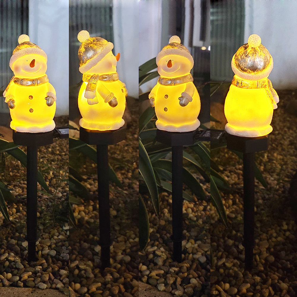 Outdoor LED Solar Snowman Light Landscape Lamp Decorations Garden dealsniper-net