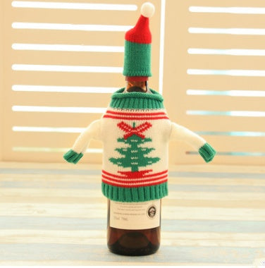 Knitted Christmas Bottle Set Holidays dealsniper-net Tree