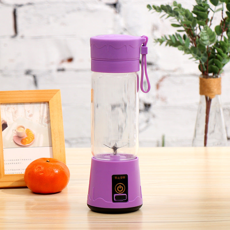 Portable Mini Electric Juicer Kitchen DealSniper.net Purple Six knives
