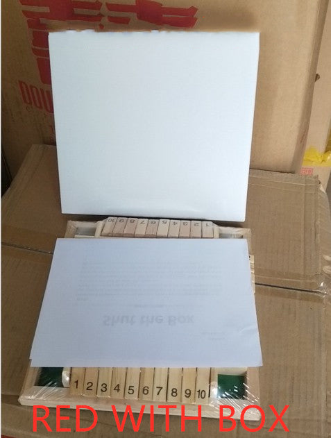 Deluxe Four Sided Shut The Box Dice Board Game 4 Sided Hobby dealsniper-net Red with Box