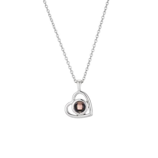 S925 Silver Romantic Colorful Photo Projection Necklace Jewelry DealSniper.net Sliver