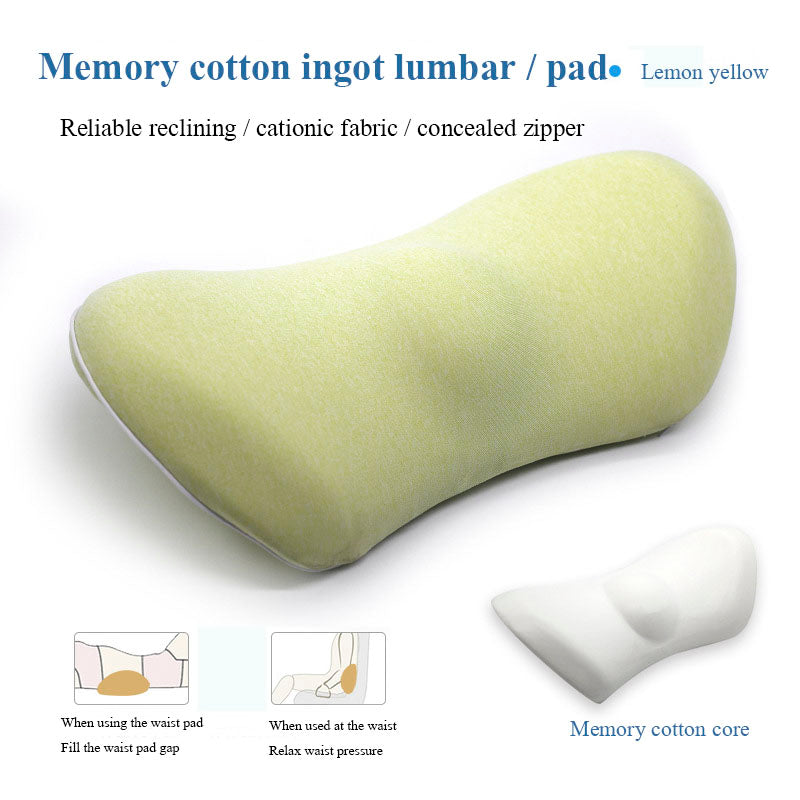 Lumbar Support Pillow For Side Sleepers Pregnancy Relieve Hip Health dealsniper-net Yellow