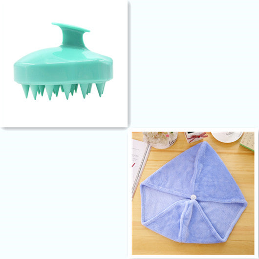 Silicone Brush To Clean The Scalp And Massage The Blood Meridians Beauty DealSniper.net Set5