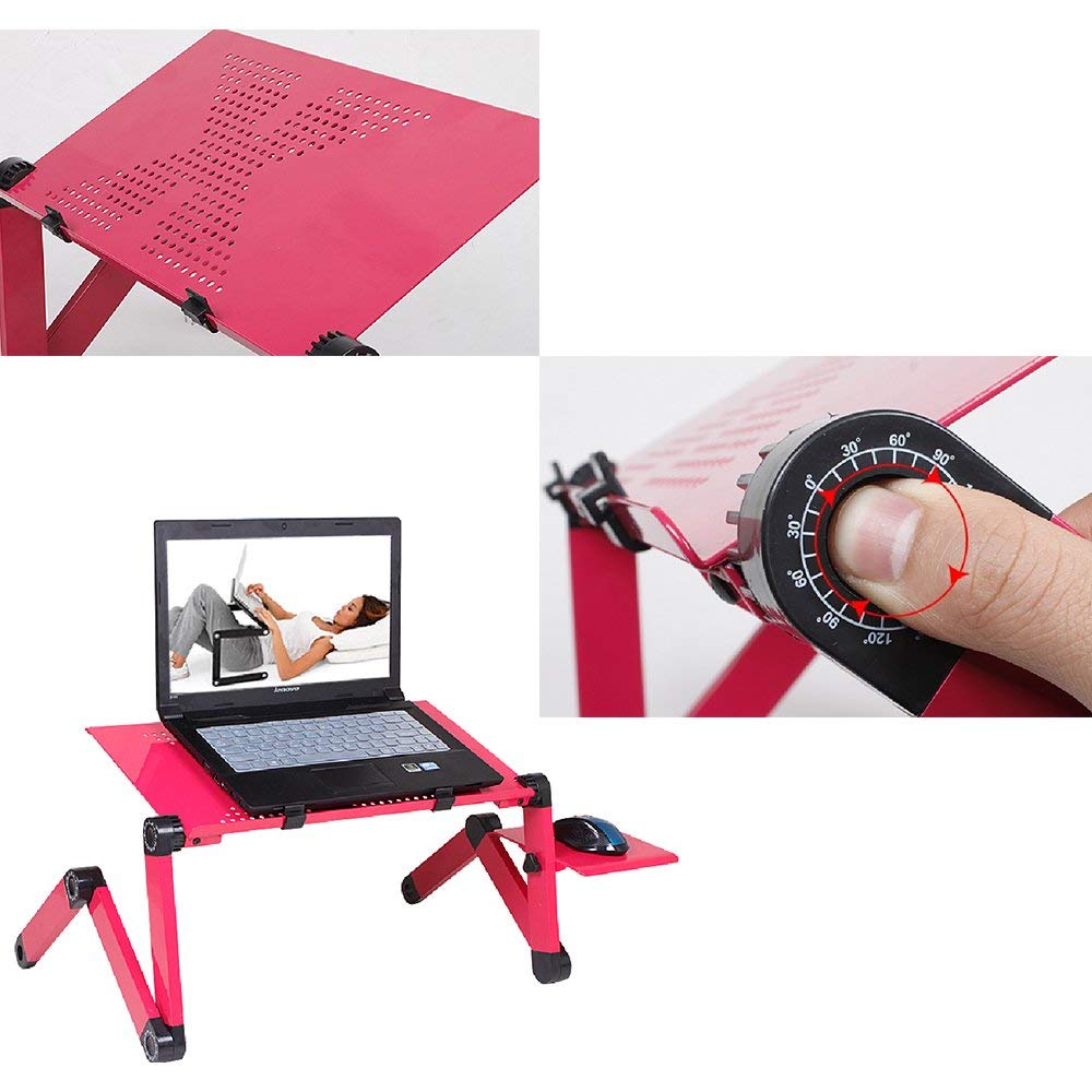 Laptop-Table-Stand Desk Mouse-Pad Notebook Electronics dealsniper-net Red
