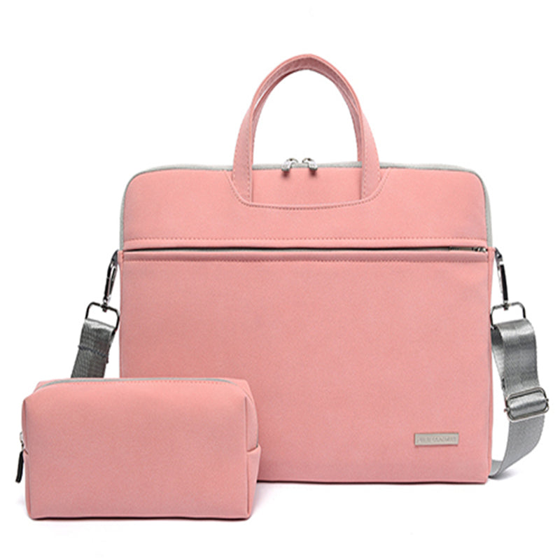 PU Leather Women Laptop Bag Notebook Carrying Case Electronics dealsniper-net Pink 13.3inch