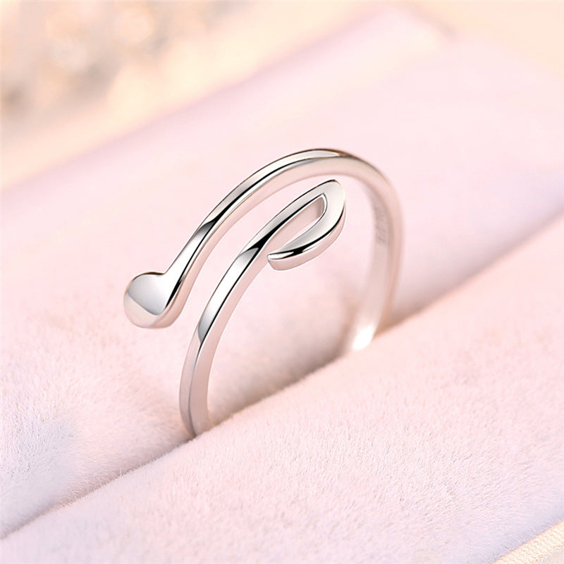 Luxury Jewelry Adjustable Music Rings Jewelry DealSniper.net Silver 1pc