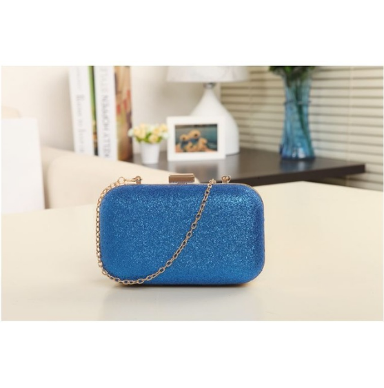 Women Handbag Evening Bags For Party New Women Chain Shoulder Bag Ladies Fashion Gold Clutch Box Bag Women Messenger Women DealSniper.net Navy Blue Style2