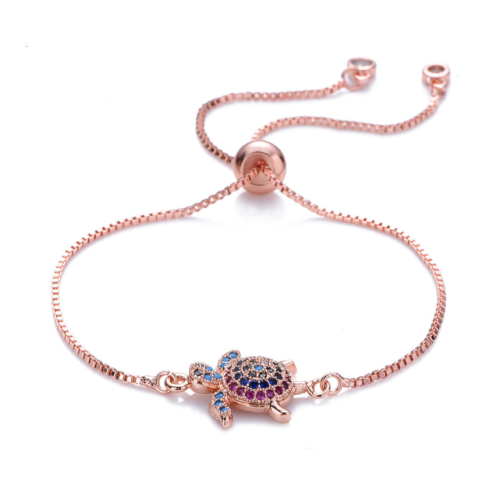 Turtles Bracelet Adjustable Shiny Rhinestones Sparkling Jewelry DealSniper.net