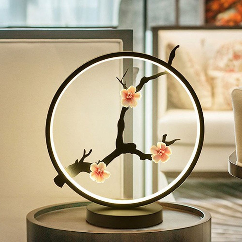 Modern Table Lamp 3D LED Desk Lamp Study Lamp USB Home Decor DealSniper.net Plum Blossom USB warm
