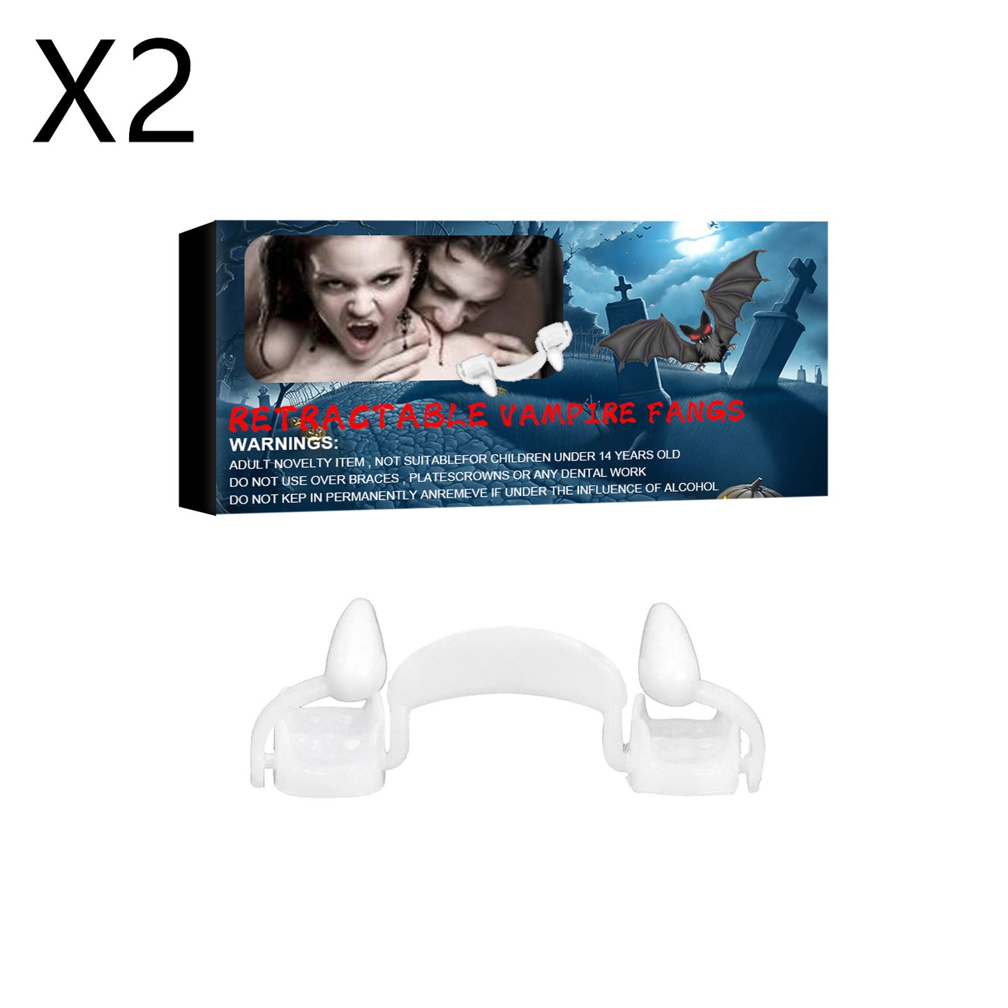 Halloween Vampire Dentures Halloween Retractable Vampire Deals DealSniper.net Boxed retractable fangs 2sets