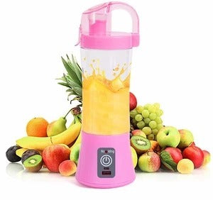 Portable Electric Fruit Juicer Handheld Smoothie Maker Blender Kitchen DealSniper.net Pink