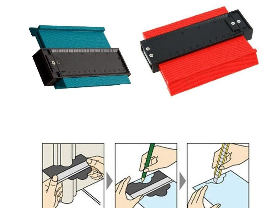Radial Ruler Contour Gauge Taker Profile Gauge Tools DealSniper.net Blue150 mm and red250 mm