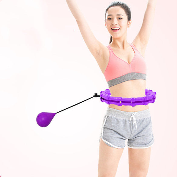 Fitness Ring Adjustable Sport Hoops Abdominal Thin Waist Exercise Sports DealSniper.net Purple 24 knots