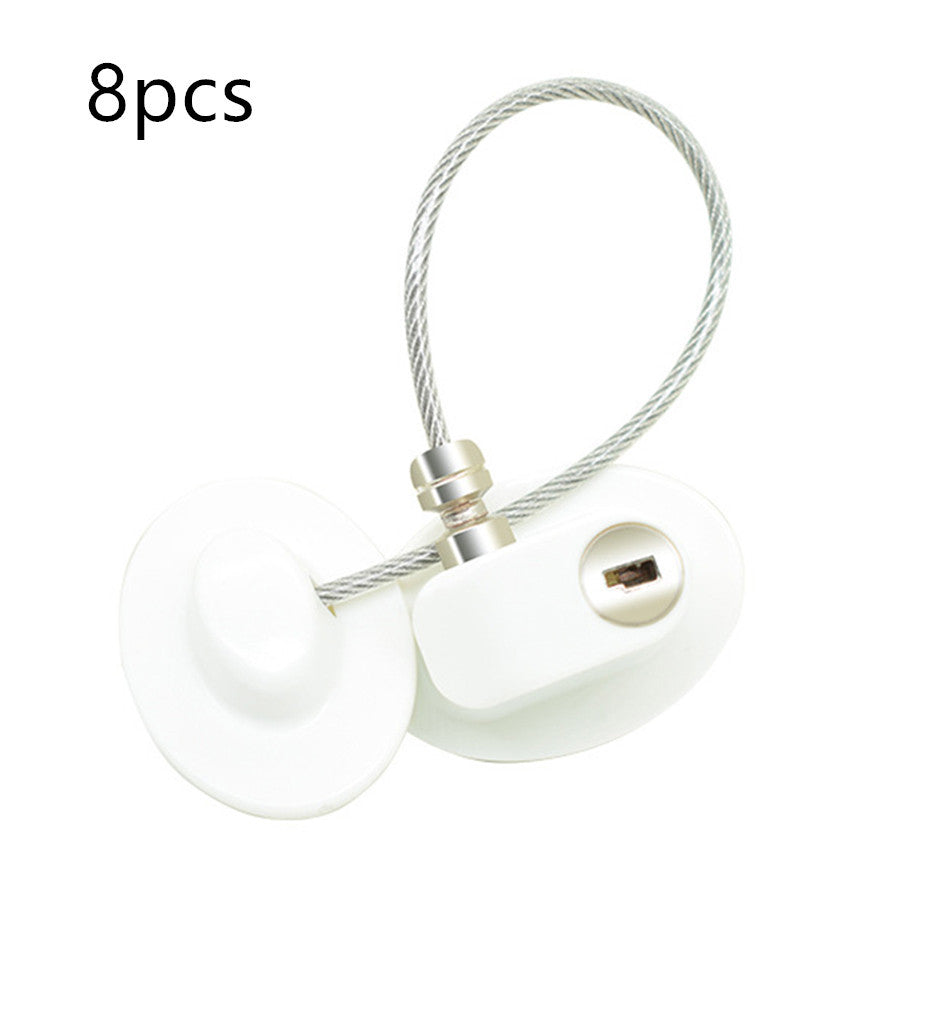 Window Security Chain Lock Window Cable Lock Restrictor Electronics DealSniper.net White oval8pcs