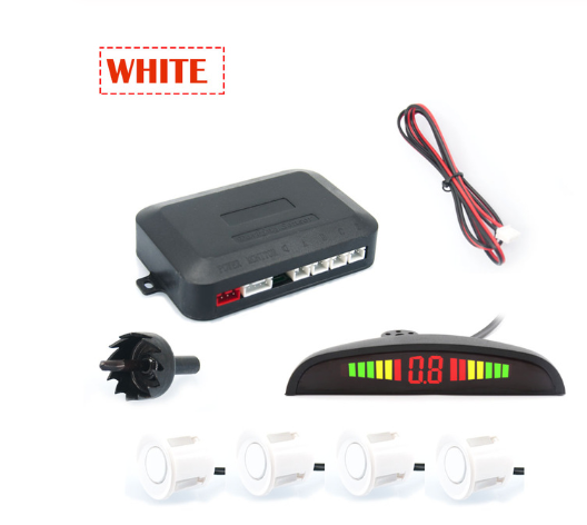 Manufacturers Wholesale Reversing Radar Buzz 4 General 12v Crescent Monitor SensorProbe Vehicle Vehicle DealSniper.net White